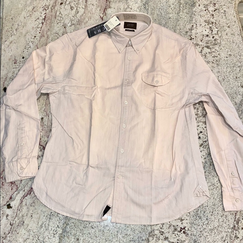 Jachs beige button down